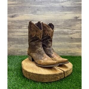 Lane Women - Size 10 - Brown Lexington Snip Toe Cowboy Boots Style LB0022C